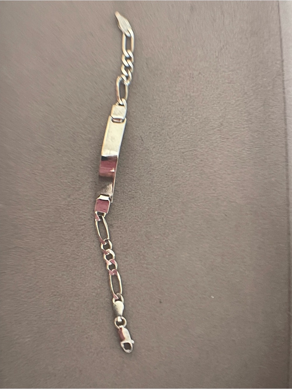 Children's Sterling-Style ID Chain Bracelet in Silver